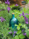 Vintage George washington Wheaton blue glass bottle 8.5"