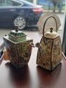 Vintage collectable miniature Enamel Teapots