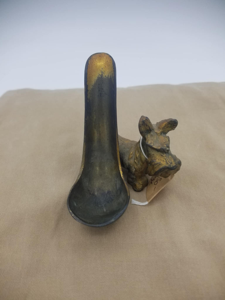 Vintage Collectible Brass Scottie dog Pipe spoon