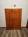 Vintage classic rectangular mirror featuring a warm-toned wooden frame