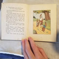 Vintage handmade Bisque Porcelain Peter Rabbit figurine by Beatrix Potter and book