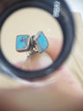 Diamond-Shaped STG Sterling Turquoise Earrings