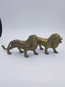 Two Brass Lion Figurines