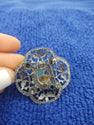 Collectable Purple Gemstone, Silver-Tone Brooch