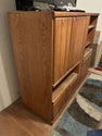 Vintage 1980s Large Oak entertainment center.