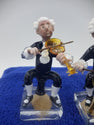 Vintage Egermann Czech Republic handmade blowing glass musician figurines