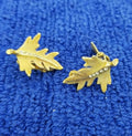 Collectable Gold-Tone leaf brooch and clip on earrings set