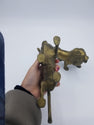 Two Brass Lion Figurines