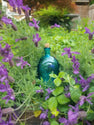 Vintage George washington Wheaton blue glass bottle 8.5"