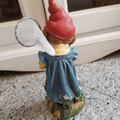 Garden gnomes boy and girl figurines