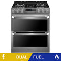 LG SIGNATURE 7.3 cu. ft. Slide-In Dual Fuel Gas Convection Range with Infrared Heating